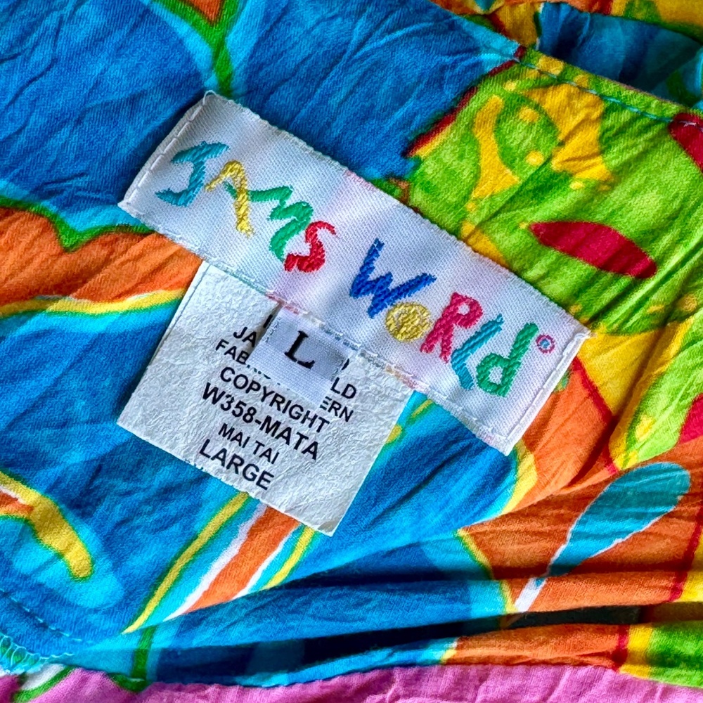 Jam World Tropical Patchwork Floral Sundress Ruff… - image 3